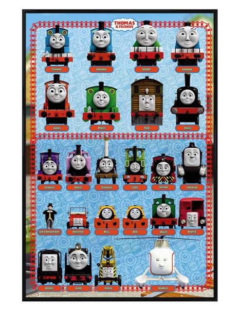 Image of Gloss Black Framed Thomas The Tank Engine Thomas & Friends Poster