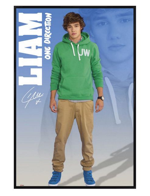 Image of One Direction Gloss Black Framed Liam 1d Poster