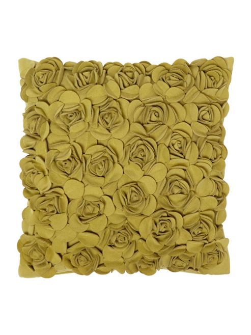 Image of Linea Rose Felt Cushion, Green