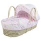 Clair de lune Lottie & Squeak Palm Moses basket, Pink
