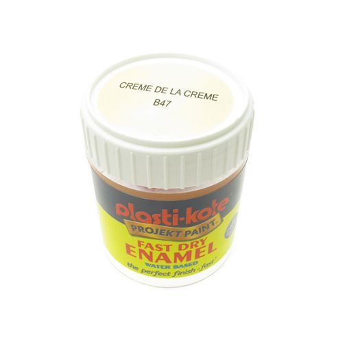 Image of Plasti-kote Brush On Water Based Enamel - Cr----me De La Cr----me 59ml