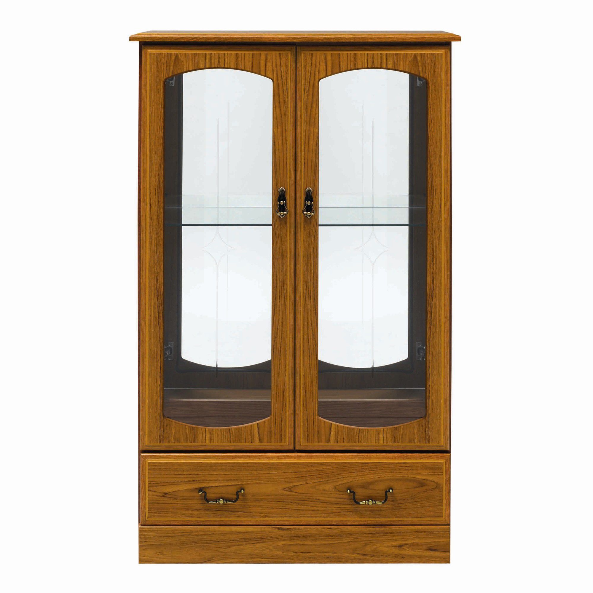 Caxton Tennyson Low Display Cabinet in Teak at Tescos Direct