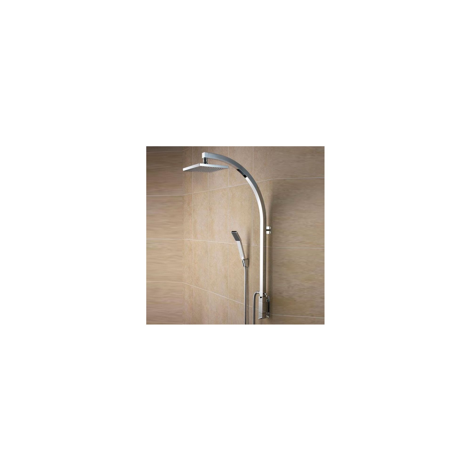 Bristan Qube Inline Vertical Shower Pole with Integral Diverter to Handset Chrome at Tesco Direct