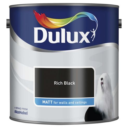Buy Dulux Matt Emulsion Paint, Rich Black, 2.5L from our Emulsion Paint ...