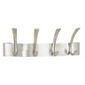 Safco Curve Coat Rack with 4 Hooks in Silver