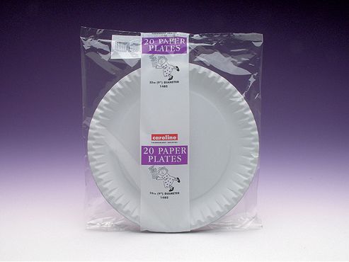 Image of Caroline 1402 Paper Plates White 9in X20