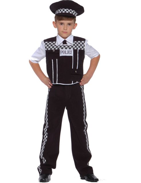 Image of Child Policeman Uniform Fancy Dress Costume