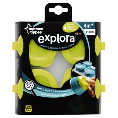 Tommee Tippee Explora Freezer Tray 4X 2Oz Pots White