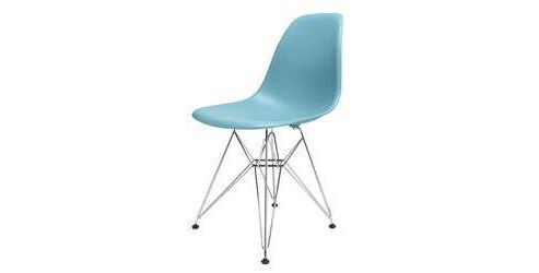 Image of Charles Eames Inspired Eiffel Dsr Blue Dining Chair