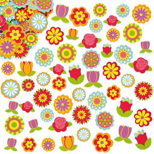 Image of Flower Foam Craft Stickers (pack Of 144)