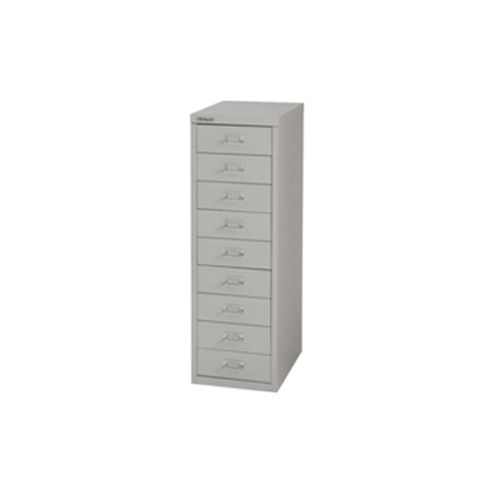 Image of Bisley Multi-drawer Cabinet 39 Inches 9 Drawer Non-locking Grey 39/9 H399nl-073