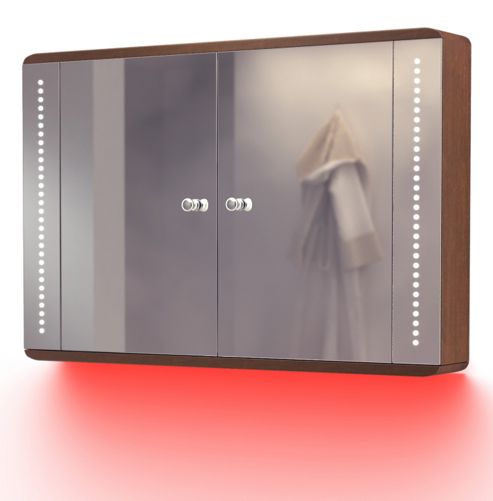 Image of Audio Oak Cabinet With Underlighting, Bluetooth, Demist, Sensor & Shaver K83raud