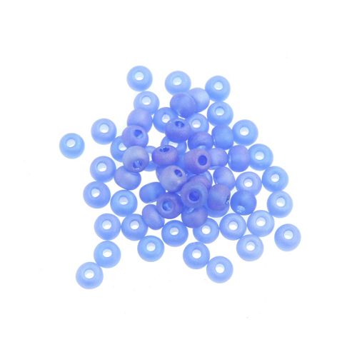 Image of Czech Seed Bead 2/0 Tr Medium Blue Ab Matt