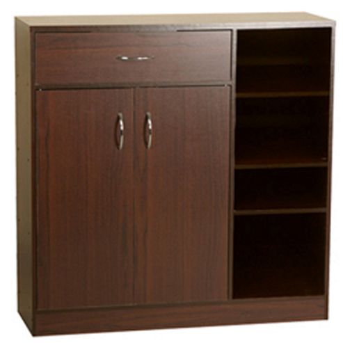 Image of Premium - Large Hallway Tidy Cabinet / Shoe Storage - Walnut