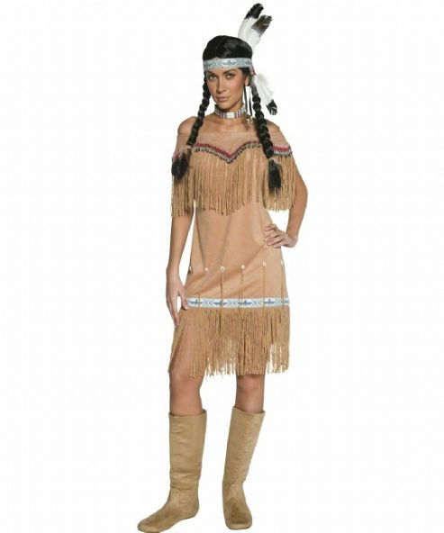 Image of Western Indian Lady - Adult Costume Size: 12-14