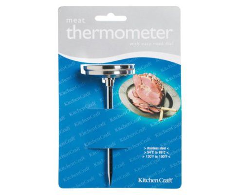 Image of Kitchen Craft Deluxe Stainless Steel Meat Thermometer, Carded