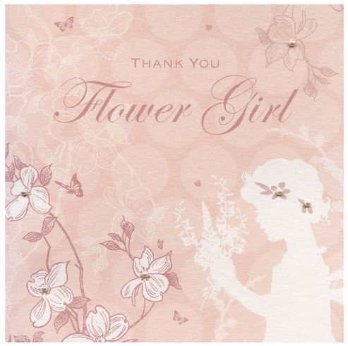 Image of Enchanted Flower Girl Wedding Thank You Card