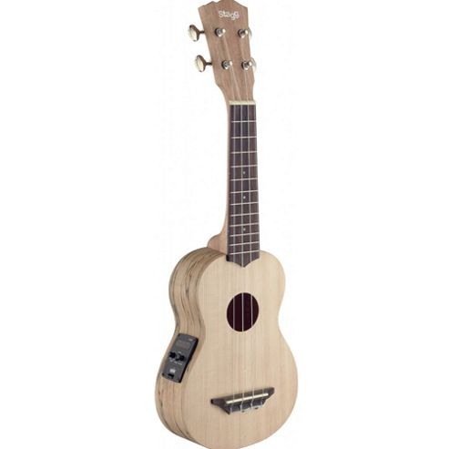 Image of Stagg Solid Spruce Top Elec Acoustic Soprano Ukulele