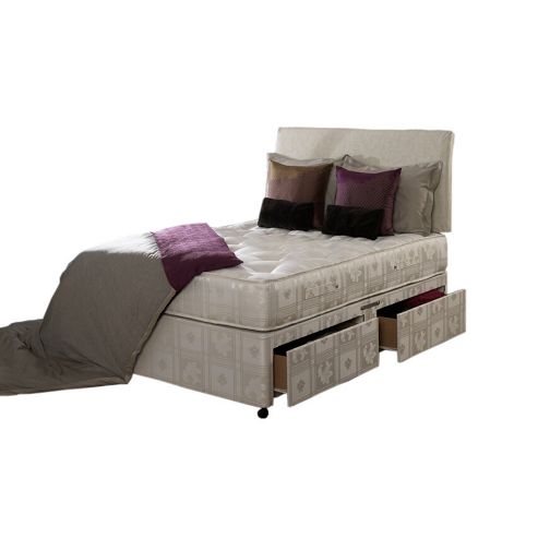 Image of Home & Haus Pendre Pocket Divan Bed - Small Double - With 2 Drawer