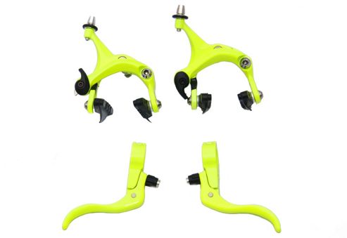Image of Uh Road Dual Pivot Callipers & Brake Levers Fixie In Yellow