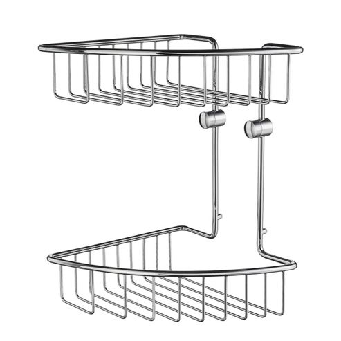 Image of Smedbo House Double Corner Soap Basket - Polished Chrome