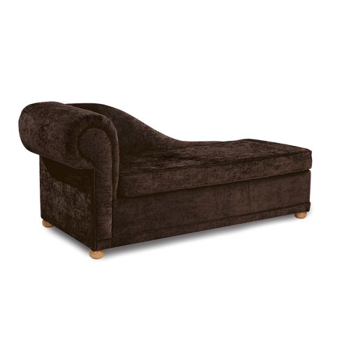 Image of Highgrove Chaise Longue Sofabed Chocolate