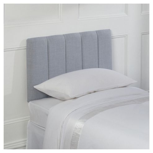 Image of Seetall Haddon Headboard Linen Effect Light Grey Single