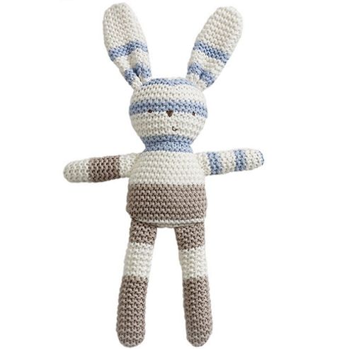 Image of Natures Purest Natures Knits Stripe Bunny Bene Blue