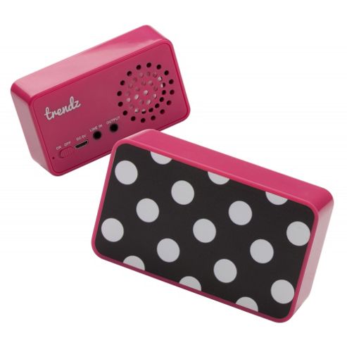 Image of Trendz Mini Speaker - Black &amp; White Dot