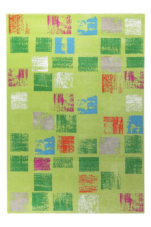 Image of Esprit Cuadros Green Woven Rug - 133 Cm X 200 Cm (4 Ft 4 In X 6 Ft 7 In)
