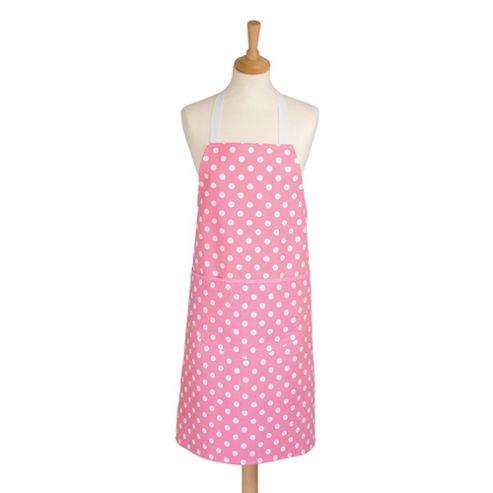 Image of Rushbrookes Flamenco Polkda Dot Adult Apron, Pink