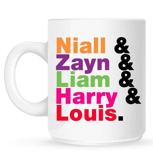 Image of Niall, Zayn, Liam, Harry & Louis 10oz Ceramic Mug