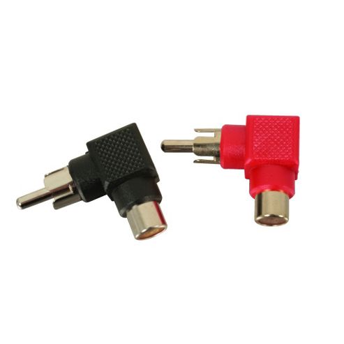 Image of Right Angle Phono Adaptor Red