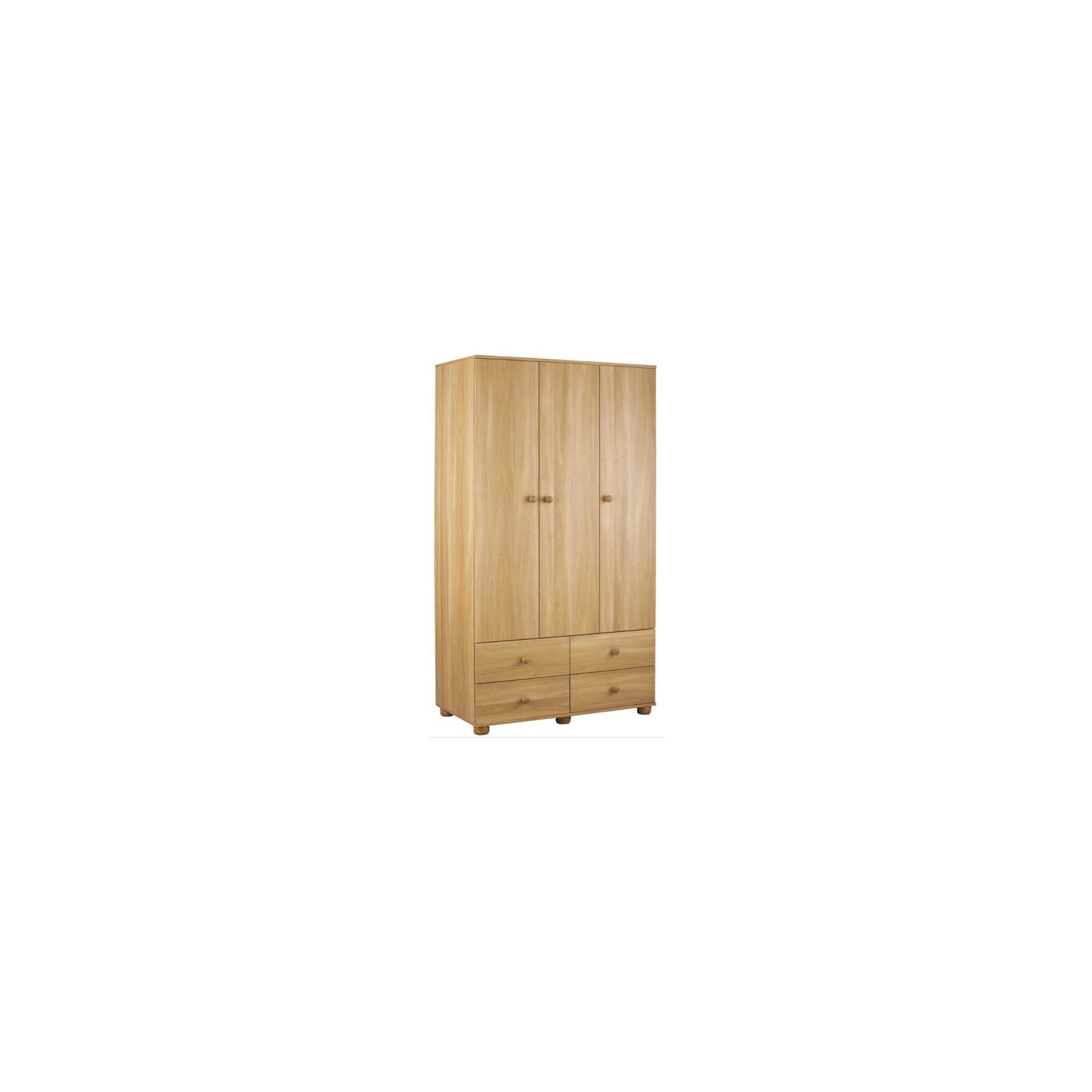 Urbane Designs Dorset 3 Door 4 Drawer Wardrobe - New Oak at Tesco Direct