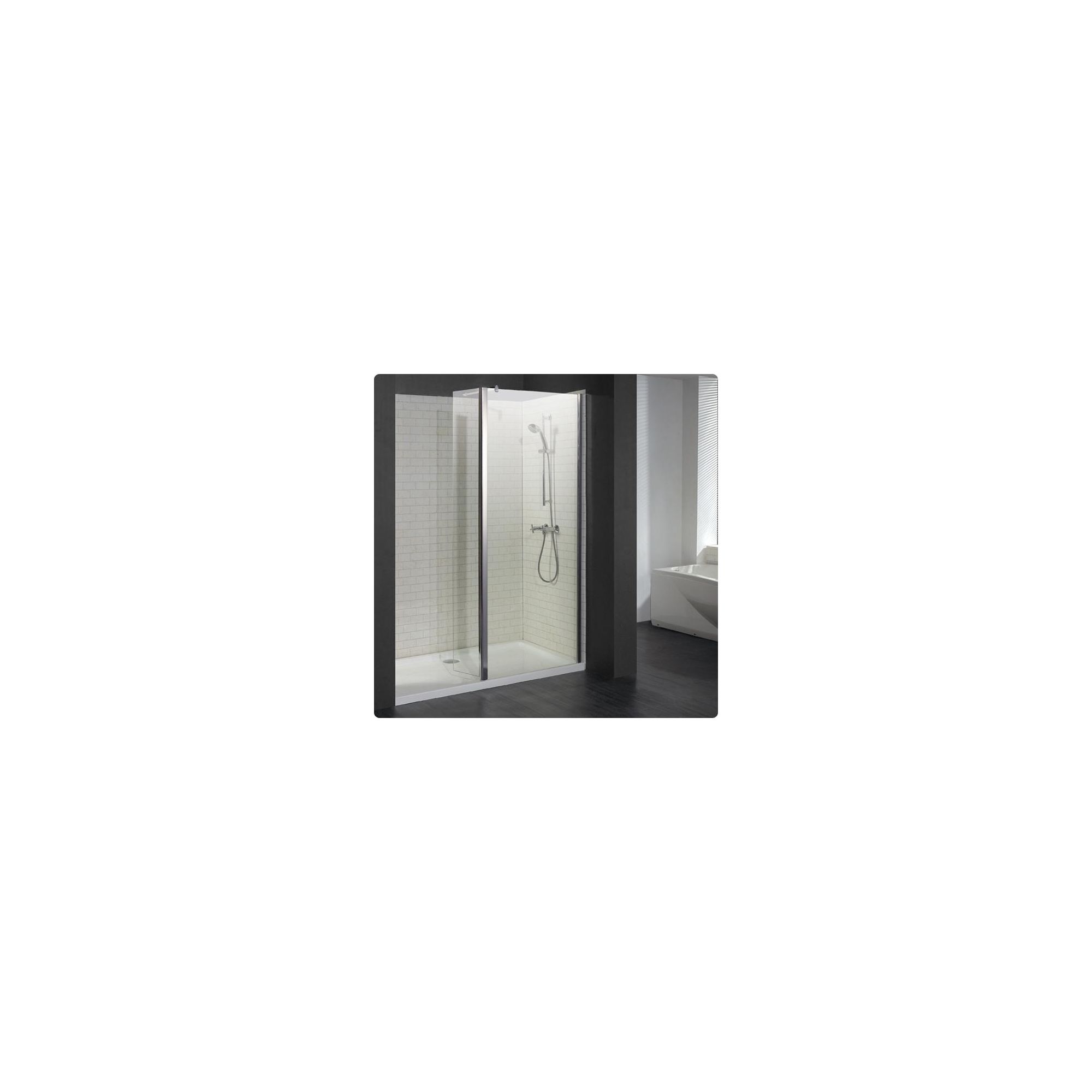 Duchy Choice Silver Walk-In Shower Enclosure 1500mm x 700mm (Complete with Tray), 6mm Glass at Tesco Direct
