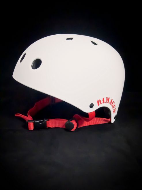 Image of Reax Damaged Helmet 55-59cm Rubberised White