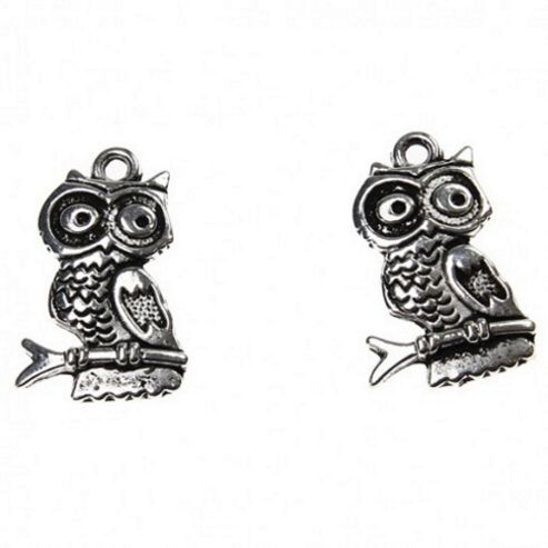 Image of Owl Charm - Silver - 2 Pack