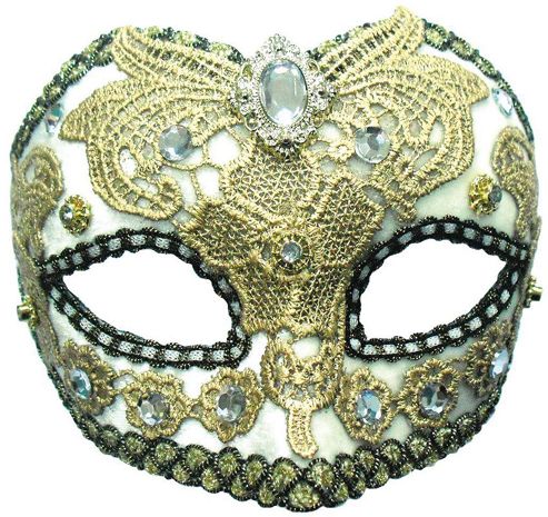 Image of White/ Gold Lace + Jewel On Band