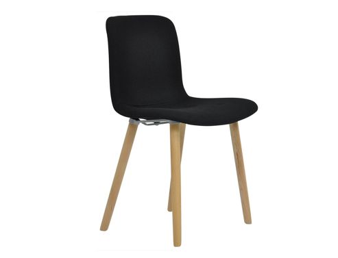 Image of Porto Dining Office Chair Black Natural Leg
