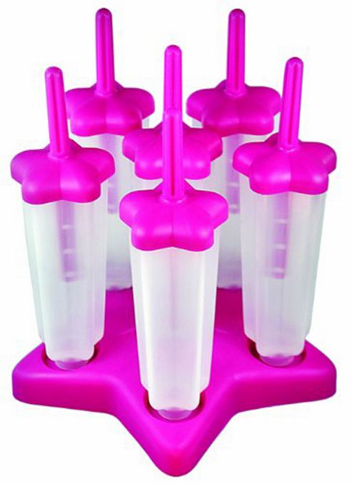 Image of Tovolo Star Shaped Pop Ice Lolly Moulds, Set Of 6, Pink