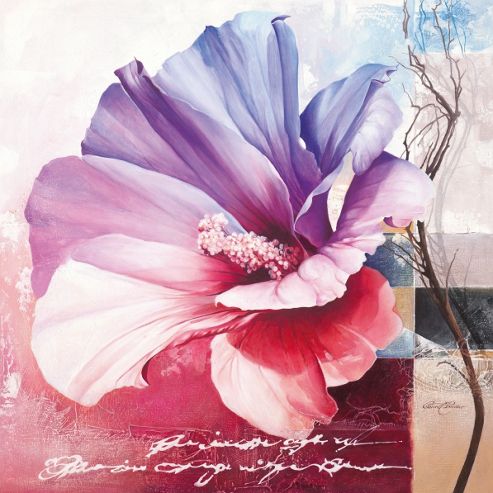 Image of Eurographics Stretcher Frame Violet Garden Canvas Art - 20 Cm H X 20 Cm W X 1.9 Cm D