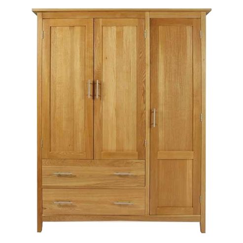 Image of Hereford Oak Three Door Gents Wardrobe