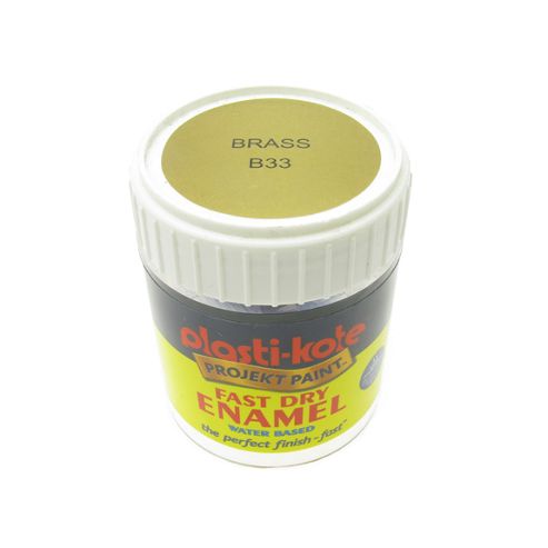 Image of Plasti-kote Brush On Water Based Enamel - Brass 59ml