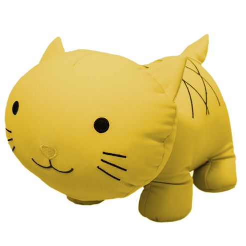 Image of Cozy Time Microbead 3d Yellow Cat Cushion