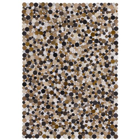 Image of Angelo Rodeo Mix Of Beige Skin Rug - 240cm X 170cm (7 Ft 10.5 In X 5 Ft 7 In)