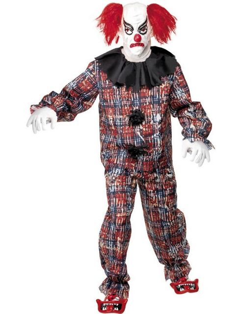 Image of Adult Scary Clown Halloween Costume Large