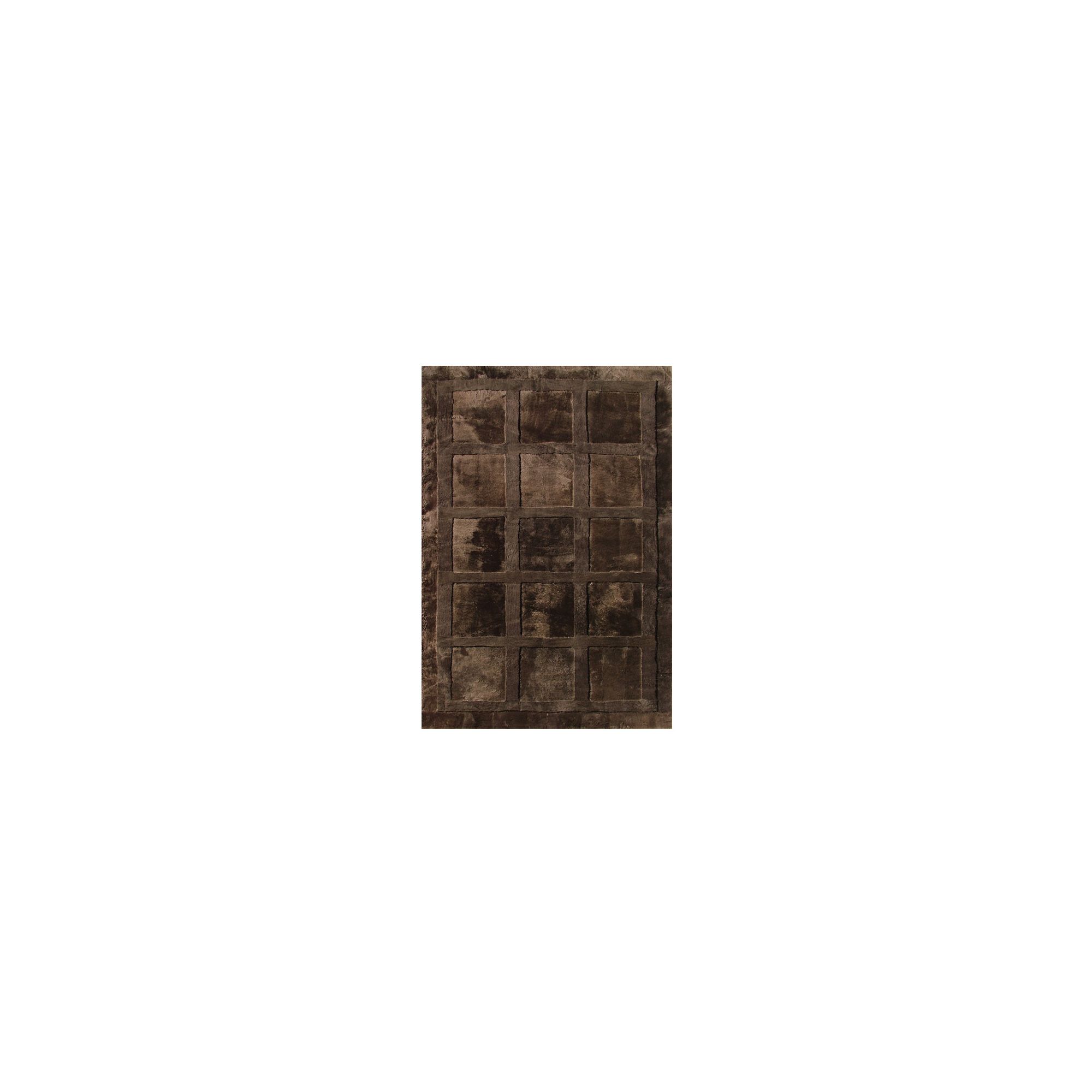 Bowron Sheepskin Shortwool Design Squares Rug - 300cm H x 200cm W x 1cm D at Tesco Direct