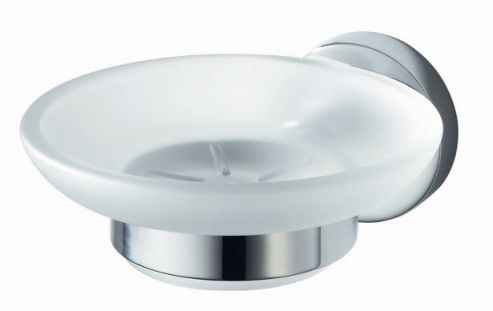 Image of Haceka Kosmos Glass Soap Holder In Chrome