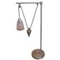 World of Lights Justice Table Lamp in Satin Steel