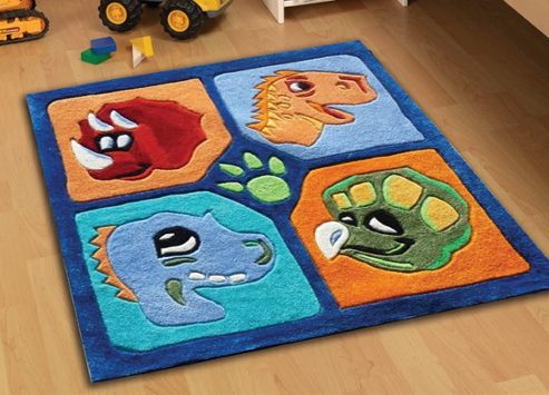 Image of Dinosaurs, Plush Bedroom Rug